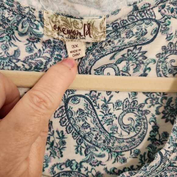 Women's One World Plus Size Shirt - Picture 4 of 6